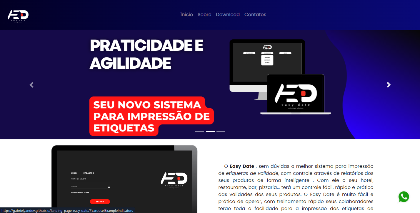 Landing Page Easy Date